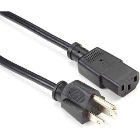 North American Pc/Monitor Power Cord Nema 5-15P To Iec-60320-C13